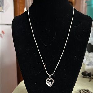 Sterling Silver Heart Pendant Necklace